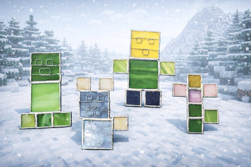 Витраж Minecraft: фотография с мастер-класса 1