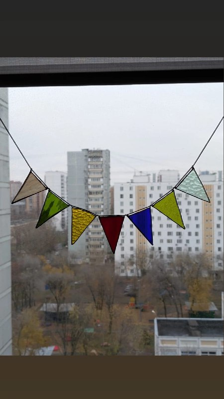 Витражные флажки: фотография с мастер-класса 1