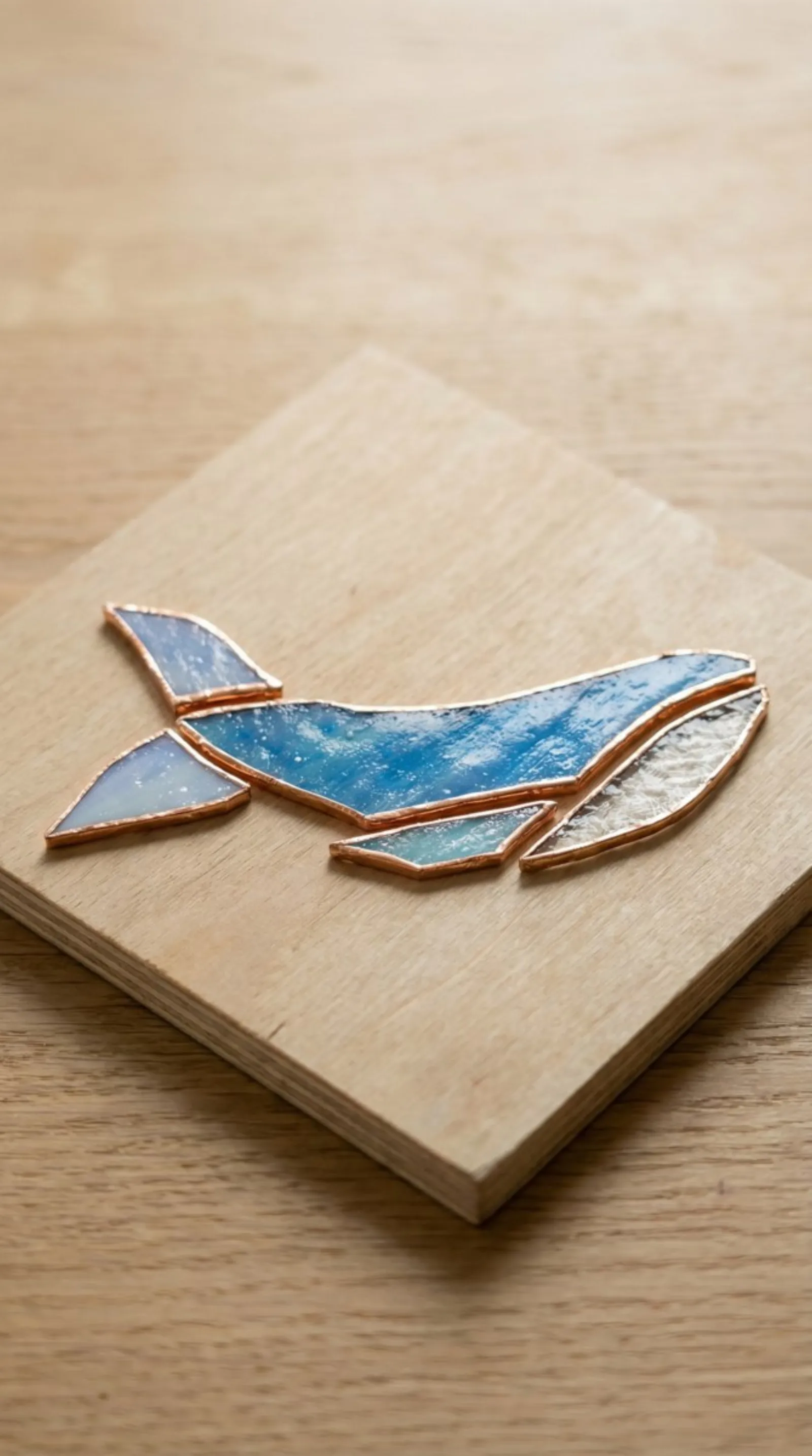 Детали витража в медной фольге